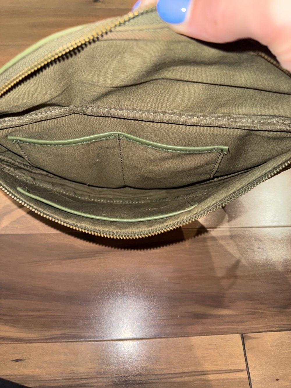 Olive Green Woven Crossbody Belt Bag - Unbranded - Picture 5 of 5